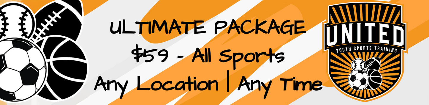 *[1 Child] Ultimate Sports Training Package $59 per month